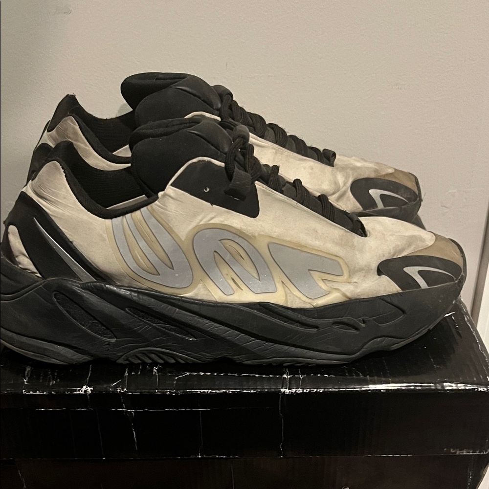 Yeezy Black and Cream Sneakers